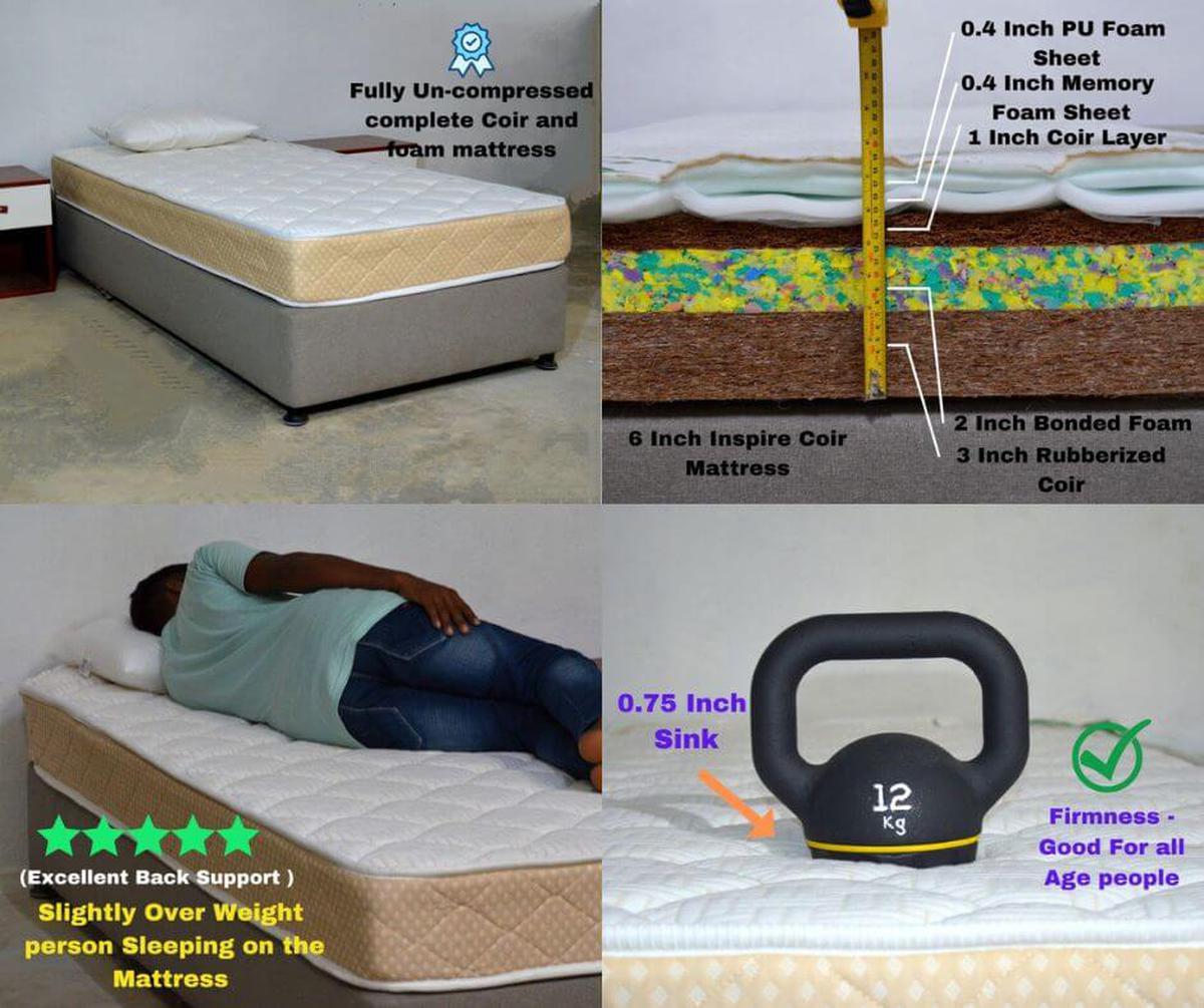 Kurlon spine comfort mattress 6 deals inch